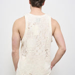 Canotta uomo traforata panna LDM101219 215215IVORY LES DEUX 