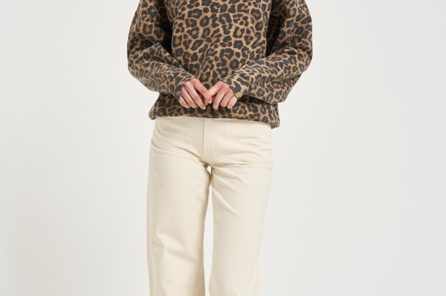 Felpa donna girocollo leopardata 11155 MTL59LEOPARD ANINE BING 