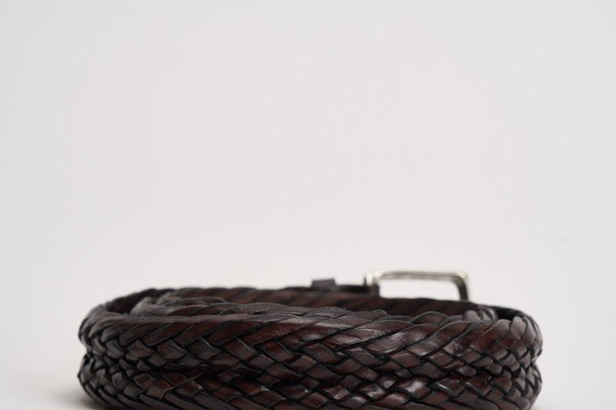 Cintura uomo intrecciata marrone U08382MAS TMORO ORCIANI 