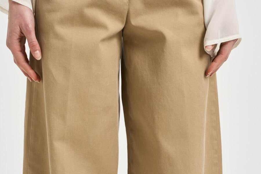 Pantalone donna dritto beige NAN24 BEIGE NINE IN THE MORNING 