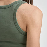 Top donna a costine verde salvia ADA VINTAGE 00470L MC2 SAINT BARTH 