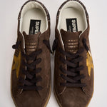 Sneakers donna Superstar in suede marrone GWF00102 F00810055736 GOLDEN GOOSE 