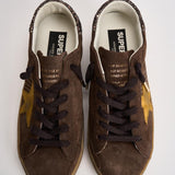 Sneakers donna Superstar in suede marrone GWF00102 F00810055736 GOLDEN GOOSE 
