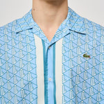 Camicia uomo monogram celeste CH9094 GIL LACOSTE 