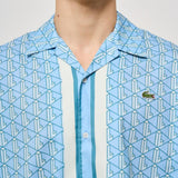 Camicia uomo monogram celeste CH9094 GIL LACOSTE 