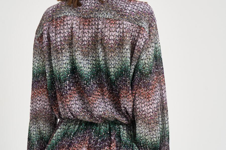 Abito donna corto zig zag multicolor DS26SG2S BC0065SMSNR MISSONI 
