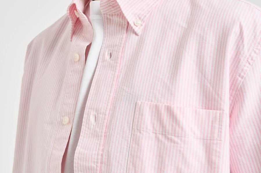 Camicia uomo in cotone a righe rosa e bianche 751271W A11 SEBAGO 