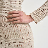 Abito donna Dione crochet ecru RO1026FA D1L08I90BE ISABEL MARANT 