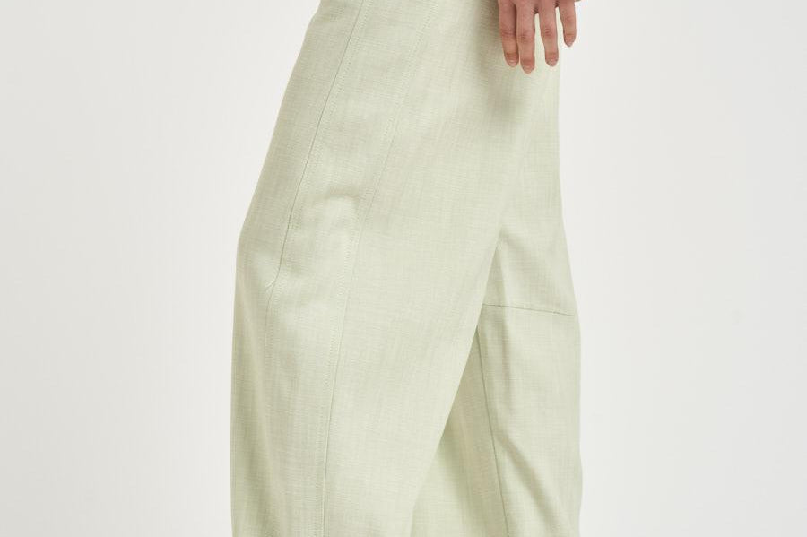 Pantalone donna a gamba dritta verde pastello 106492A2W6 LEXYS79 PINKO 