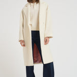 Cappotto donna midi in lana panna NAUSICA FENICE100 ACCADEMIE TESSILI 