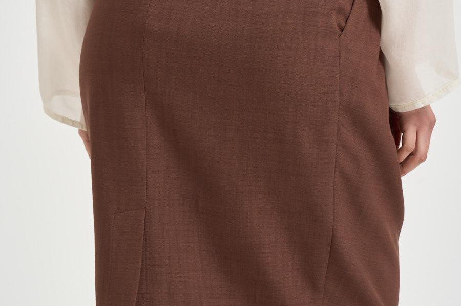 Gonna donna longuette marrone 106449A2W6 EDWENAL78 PINKO 