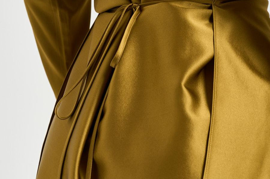 Camicia donna Xenia drappeggio in vita oro 726SS7827S GOLDEN DANAME 