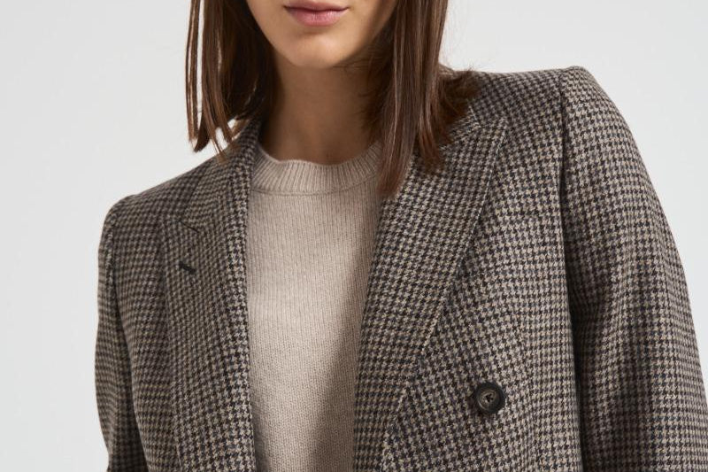 Giacca donna doppiopetto J Parigi pied de poule grigia JPARIGI10B 440015NERO TAGLIATORE 