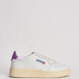 Sneakers donna Medalist Low bianca e e viola AULW LL08 AUTRY 