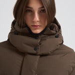 Piumino donna Laminar lungo verde militare PI002047D 7400 HERNO 