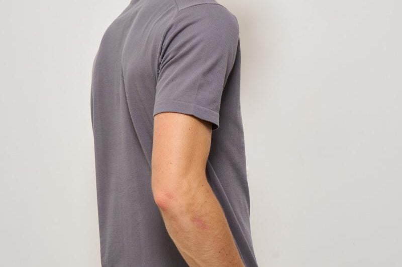 T-shirt uomo girocollo grigio K102821 496 KANGRA 