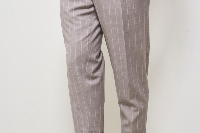 Pantalone uomo gessato grigio CHIAIA AN1436ROSE BERWICH 