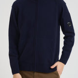 Cardigan uomo con zip blu notte RFCKN708A 110149A888 C.P. COMPANY 