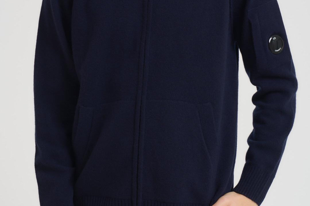 Cardigan uomo con zip blu notte RFCKN708A 110149A888 C.P. COMPANY 