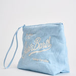 Pochette donna Aline in lino celeste ALINESOFTLINEN 31 MC2 SAINT BARTH 