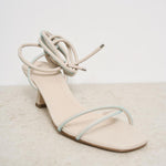 Sandalo donna beige con impunture verdi GIOIA MILK 3JUIN 
