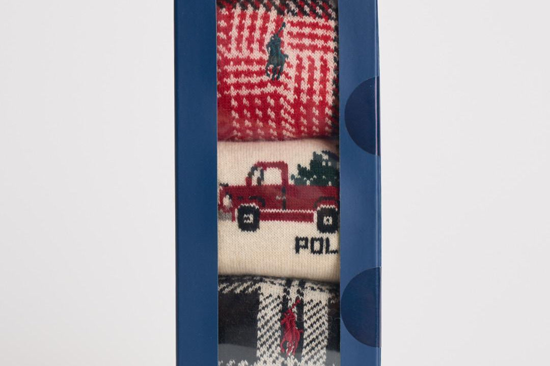Set 3 calze fantasia natalizia 449P04723 001 RALPH LAUREN 