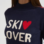 Maglia donna con stampa blu e rossa PEAK SKILOVE6141 MC2 SAINT BARTH 