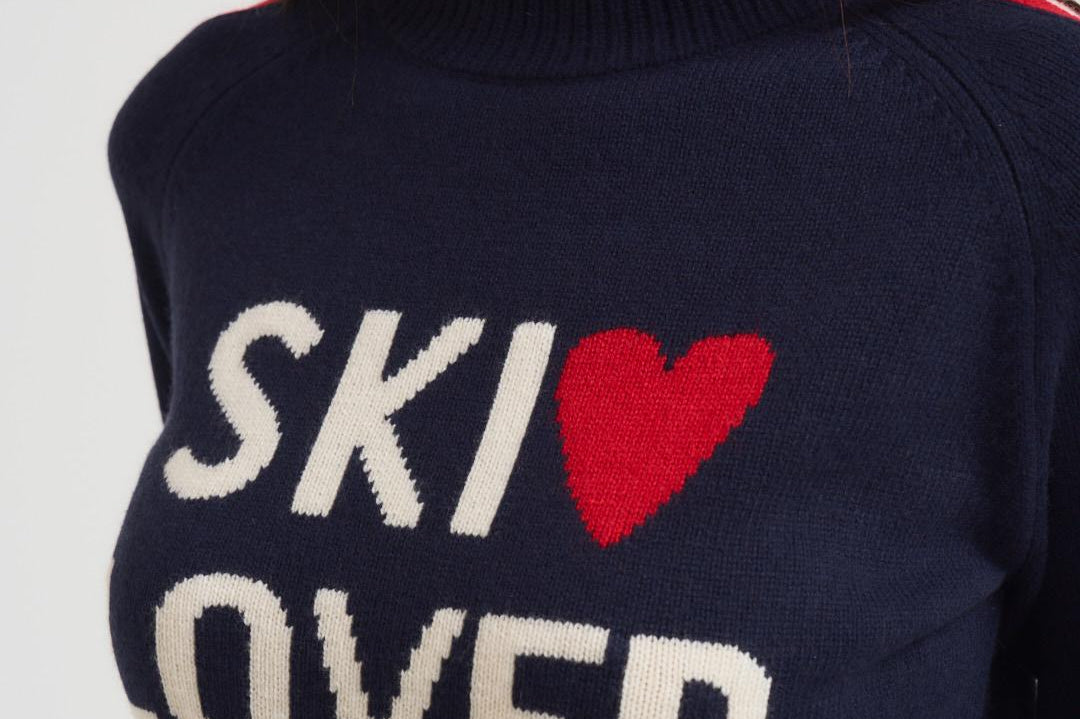 Maglia donna con stampa blu e rossa PEAK SKILOVE6141 MC2 SAINT BARTH 