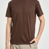 T-shirt uomo girocollo marrone SH000760 MORO ACCADEMIE TESSILI 