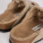 Sandalo arizona in shearling e camoscio donna 1028293 TAUPE BIRKENSTOCK 