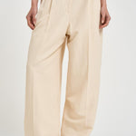 Pantalone donna wide leg crema HAYDA SOFTSEPIA IRO 