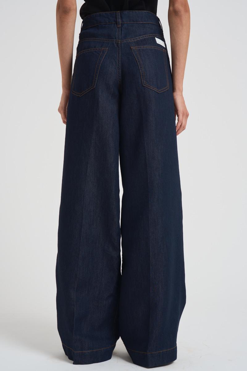 Jeans palazzo in denim donna LPE10V86 BLU NINE IN THE MORNING 