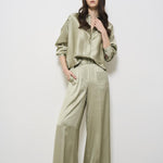 Camicia donna in raso salvia S06274 6638035 PESERICO 