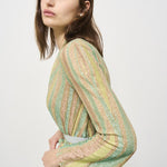 Abito donna lamé verde 13918 6014 FORTE FORTE 