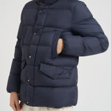Piumino uomo trapuntato con cappuccio blu OU2087 3989 WOOLRICH 