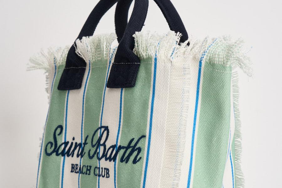 Borsa donna colette a righe verde e bianca COLETTE 00937L MC2 SAINT BARTH 
