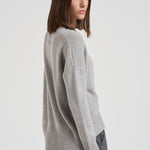 Maglione girocollo donna in cashmere 201726 DOVEGREY LISA YANG 