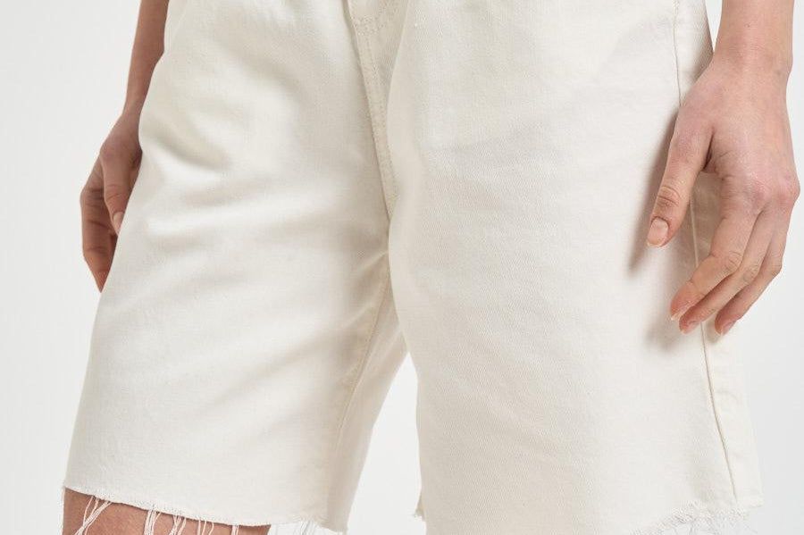 Bermuda donna in denim bianco LEA 8817WHITE ICON DENIM 