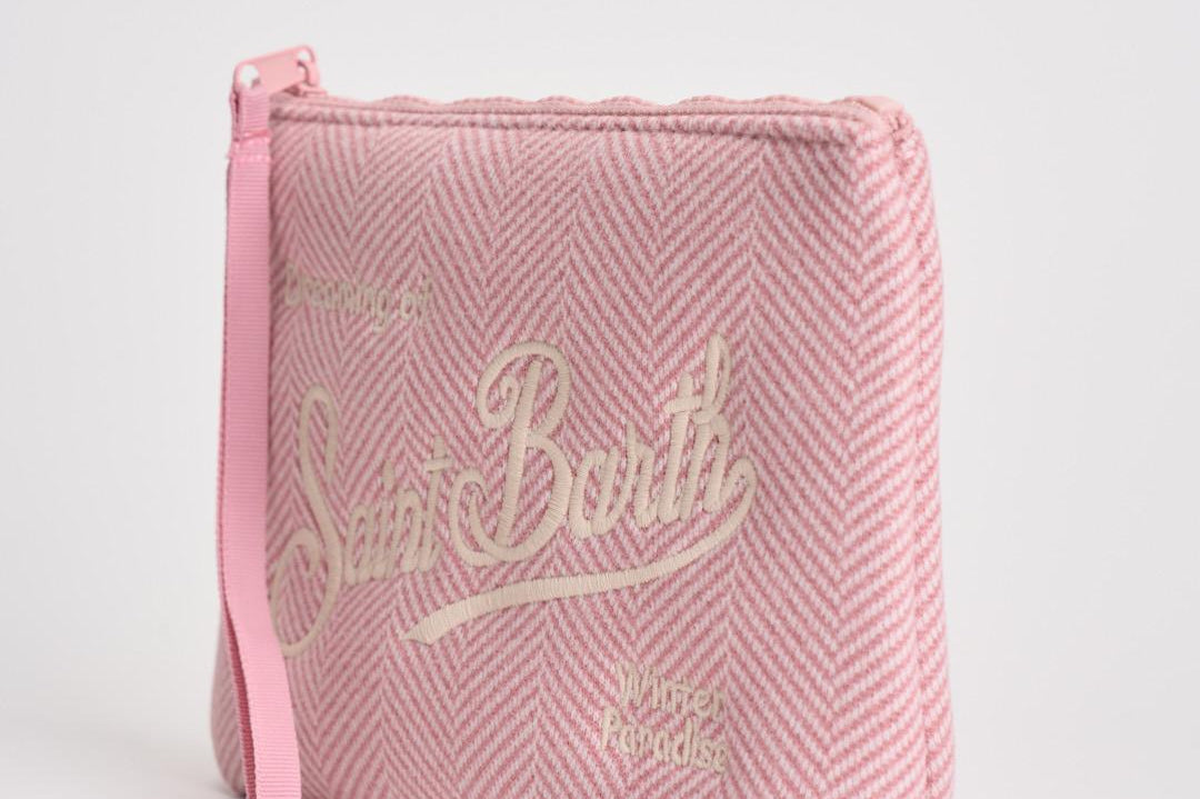 Pochette donna Aline in lana rosa ALINE WOOLHER21 MC2 SAINT BARTH 