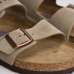Sandalo uomo Arizona in suede tortora 951303U TAUPE BIRKENSTOCK 