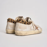 Sneakers donna Super Star bianca e cavallino leopardato GWF01042 F00816783260 GOLDEN GOOSE 