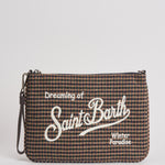 Pochette donna Parisienne Wool Pied de Poule verde PARISIENNE WLPDP5161 MC2 SAINT BARTH 