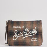 Pochette donna Parisienne Wool Pied de Poule verde PARISIENNE WLPDP5161 MC2 SAINT BARTH 