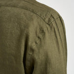 Camicia uomo in lino verde militare 710968915 006 RALPH LAUREN 