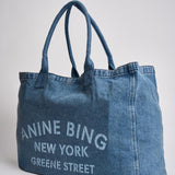 Borsa donna shopping in denim 11857 WHD59SHADOWBLUE ANINE BING 