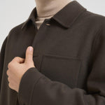 Cappotto uomo corto verde militare CARY DARK GREEN ACCADEMIE TESSILI 