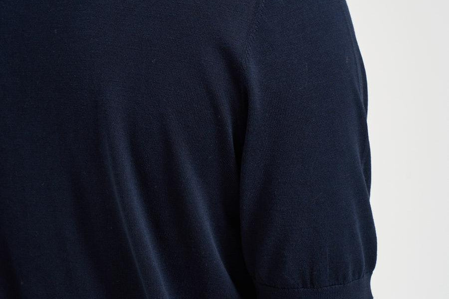T-shirt uomo girocollo in maglia blu 300421 38 KANGRA 