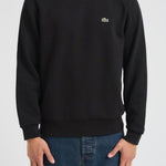 Felpa uomo girocollo in pile nera SH9608 031 LACOSTE 