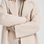 Cappotto donna midi doppiopetto panna TOKIO 023 MAX MARA STUDIO 