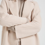 Cappotto donna midi doppiopetto panna TOKIO 023 MAX MARA STUDIO 